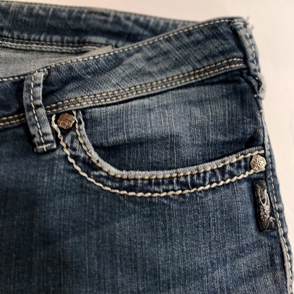 SILVER Jeans Suki Capri Women's Cropped Blue Denim - Picture 7 of 12